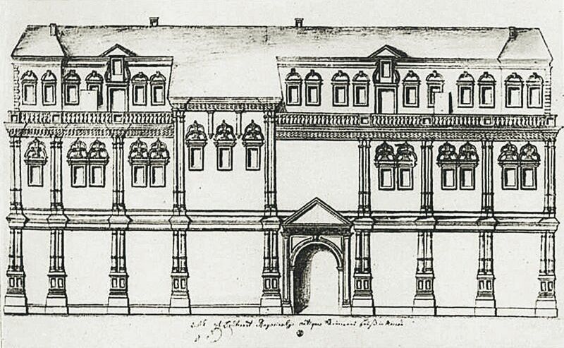 Маросейка, 11/4с1, чертеж дома Саввы Рагузинского - Старая Москва с Дмитрием Линдером Маросейка, 11/4с1, чертеж дома Саввы Рагузинского